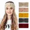 Women Knitted Headband Solid Woollen Coarse Wool Bandana Ear Warmer Turban Fashion Casual Head Wrap Makeup Face Washing Headbands ZY412