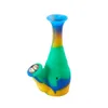 Mini bong in silicone colorato Riciclatore portatile pieghevole Bong per acqua in vetro da fumo 155 mm acque Narghilè