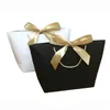5 Colors Boutique Clothes Gift Packaging Bag Cardboard Paper Bags Food Fruit Cothing Shopping Package with Handle