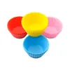 Muffin Cup Formy Silikonowe Multi Colors Pieczenia Formy Czekoladowe Ciasta Muffins Waffle Bisktuit Pieczenia Pieczenia New Arrival 0 388D L2