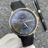 Luxury Designer Classic Fashion Men's Quartz Watch Stainless Steel Rubber Strap Size 45mm Sapphire Glass Waterproof Chronograph Function Watches