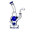 Bägare Bong Hookahs Recycler Oil Rigs rök glas vattenrör dab riggar spiral perc funktion med 14 mm banger
