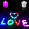 3 5 4 5 cm LED bougies chauffe-plat sans flamme lumière à piles de mariage fête d'anniversaire décoration de Noël 50 lots envoyer DHL275T