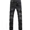 Jeans pour hommes 2021 Mode Hommes Moto Biker Droite Printemps Automne Punk Streetwear Trouers Casual Denim Designer Pantalon Taille 28-42