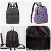 십대 소녀를위한 Realer Women Backpack School Bag BARCEND CANTULLY BACKPACK GEOMETRIC LUMINES HOLOGRAPHIAN REFRETION