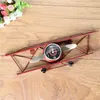 Creative European Retro Aircraft Clock Living Room Dining Wall Decorative Airplane Minimalist Hanging Digital Y200407