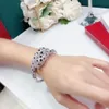 Panthere Bangle Diamonds 18 K Gold Never Fave Fade Replica Jewelry Top جودة فاخرة العلامة التجارية الفاخرة اثنين