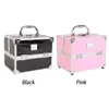 Cosmetic Bags & Cases PU Jewelry Waterproof Travel Makeup With Handle Box Buckle Brushes Salon Large Space Lipsticks Storage Case Organizer1