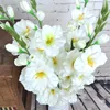 80PC sztuczne jedwabne kwiaty Gladiolus Real Touch Orchid Fake Free Flower for Wedding Party Festival Decoration