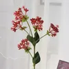 Faux Jasmine (5 têtes / pièce) 19.69 "Longueur Simulation Plastique Mini Fleur Pour Mariage Maison Décorative Fleurs artificielles