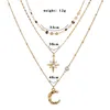 Ожерелья с подвесками, рождественские украшения, универсальное ожерелье Tianmang со звездой и луной, модная многослойная цепочка на шею, женская8599517