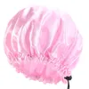 어린이 헤드 기어 액세서리 소녀 더블 레이어 샤워 캡 목욕 모자 소년 캐주얼 나이트캡 조정 가능한 캔디 컬러 홈 모자