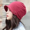 Novo chapéu de malha outono e inverno mulher haed tampão moda cor sólida ao ar livre à prova de vento manter quente engrossar chapéus de malha