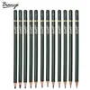 Bianyo Sketch Standard Crayon 12 / Boîte Simple Crayon Charbon De Bois Pour Dessiner Outils D'artiste Professionnel Crayons De Bureau Ensembles Bon Gfit T200107