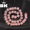 THE BLING KING Sugar Cube Cubic Zirconia Tennis Lovely Top Quality Hiphop Collar Luxury Full Iced Out CZ Jewelry 220214