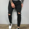 Nouveau Style Pantalon Déchiré Slim Fit Stretch Hommes Jeans Mode Casual Hip Hop Jeans F1209