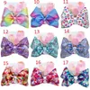 8 pollici Arcobaleno reticolo Grande Arco Forcina Neonate cartoon plaid Barrettes Bambini Boutique Clip di capelli Accessori per capelli C6856