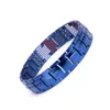 Bracciale magnetico per la salute degli uomini per uomo Bracciale in titanio puro placcato argento Ioni magnetici Germanio Far Infar Braccialetti rossi Gioielli262o