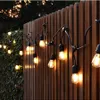 AC 220V 110V 5M 10M E27 LED電球ストリングライト屋内屋外IP65ストリートガーデン裏庭パーティークリスマス休暇の装飾ランプY201020