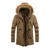 Parkas en duvet pour hommes Parka d'hiver manteau fourrure longue avec doublure en cuir Warm1 Kare22