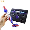 new design water pipe 5 in 1 silicone smoking pipes set silicone bongs shisha glass bong dabs rig thick glass filter bubbler Hookah