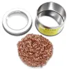 Solda Dica Limpador Limpeza Bola De Desoldering Solda Ferro Filtro Filtro Limpeza Ponta Cobre Fio Metal Dross Caixa Limpa Bola