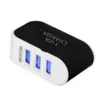 500 pcs 3 Poorten USB Charger Adapter Travel Wall Charger 5V 3.1A Home Charger met LED Light Power Adapter voor iPhone Samsung iPad Huawei
