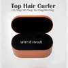 Bleu or rose bigoudi multi-fonction coiffure cheveux bigoudis dispositif automatique fer à friser boîte-cadeau EU UK US plug