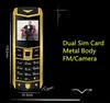 Luxury Gold 8800 Bar CellPhone Classic Cell Phones Dual Sim GSM Long Standby Bluetooth Camera FM Radio Metal Body Quad Band Mobile Phone