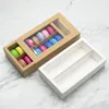 Macaron Box 2 Размеры Бумага Шоколадное печенье Буффин Коробки Упаковка Праздник Подарок Домашние принадлежности