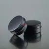 10G Empty Cream Container Tins Jars Beauty Skincare Tea Pots Matte Black Aluminum Jar Cosmetic Lotion Bottle 50pcs/lotshipping