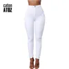 catonATOZ 1888 Mom Jeans New Women's High Waist Jeans Pencil Stretch Denim Pants Female Slim Skinny Trousers Calca Jeans 201109