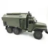 WPL B36 URAL 116 24G 6WD RC CAR MILITÄR TRUCK ROCK CRAWLER COMMANDE KOMMUNIKATION FELTOR RTR TOY GRÖN JUL GENTAG1151704