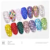 Set di strass AB in cristallo iridescente con retro piatto, perline rotonde, perle preziose per nail art 3D fai da te