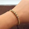 سحر أساور Micro Pave Cz Zirconia Piece Swist Bracelet Men Women Gold Copper Beads قابل للتعديل