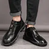 Homens genuíno sapatos de couro casual liso lace sapato para sapatos de moda outono mais tamanho