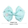 7 sztuk / partia 3.5inch Boże Narodzenie Bowy Barrettes tęczy Dziewczynek Klips do włosów Bowknot Hairpin Girl Hairclips Xmas Dzieci Akcesoria do włosów M764