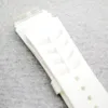 25 mm witte horlogeband 20 mm vouwsluiting rubberen band voor RM011 RM 50-03 RM50-01179P