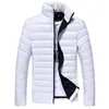 Men's Jackets Boys Men Warm Stand Collar Slim Winter Zip Coat Outwear Jacket Chamarras Para Hombre DropShiping W7251