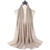 Nuovo stile di cotone a pieghe e sciarpa decorativa in lino per signore Malesia Hijab Monocroma Scialle arricciata Scarf1200Q