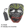 Nyaste El Wire Mask 13 Stil tillgänglig Freight Mask LED Strip Light Mask Decor för nyhetsbelysning Party Supplies T200907