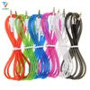 Male to Male 3.5mm Crystal Stereo Audio Cable Adapter For Mobile Phone Tablet PC MP3 Mp4 Player Car Stereo Cable Wire 100pcs/lot