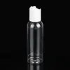 DHgate Plastic Cosmetic Water Bottle 30ml 50ml 60ml 100ml Clear Plastic Bottle with flip cap ,simple plastic lotion bottle Free Ship