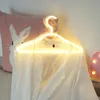 Criativo led cabide de roupas luz néon cabides ins lâmpada proposta romântico vestido casamento decorativo varal t9i009507328979