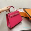 Designer- Mulheres sacos de moda bolsas de lona clássica bolsas de couro sólido portátil portátil carteira de ombro 25cm bolsas