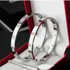 Love Armband Design Women Men 4CZ Titanium Steel S For Lover Gold Silver Rose Fashion Luxury Jewelry With Velvet Bag