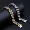 14 mm 78910Inches Bracelet de chaîne de liaison cubaine micro pave zircon zircon iced bijou de hiphop pour male5778075