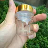 47*50*34mm 50ml Transparent Glass Bottles Gold Screw Cap Empty Jars Food Containers 24pcs Free Shippinghigh quantity