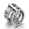 Trendowe pary mody Pierścienie tytanowe stal nierdzewna Pierścień Walentynki Wysokiej jakości mieszankę całej cyrkonu Pierścienie 2121982