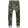 Jean homme Ropa Hombre Camouflage coupe ajustée homme pantalon en jean Hip Hop grande taille pantalon homme moulant